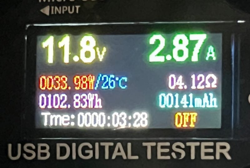 Model Y front USB port power output