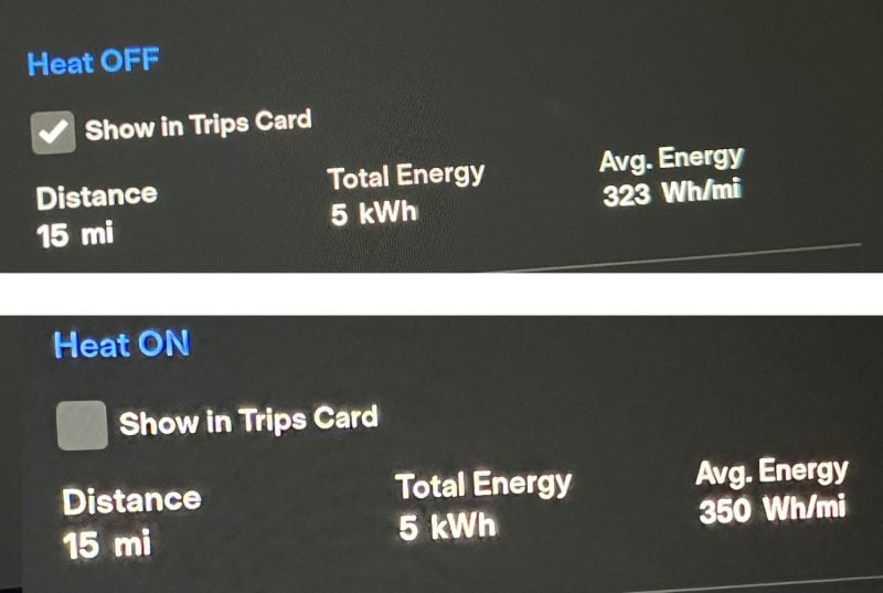 Heat pump OFF vs. ON