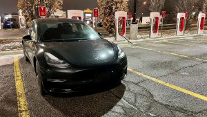 Model 3 at Supercharging Station