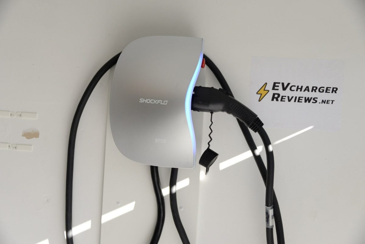 ShockFlo EV Charger mounted on wall