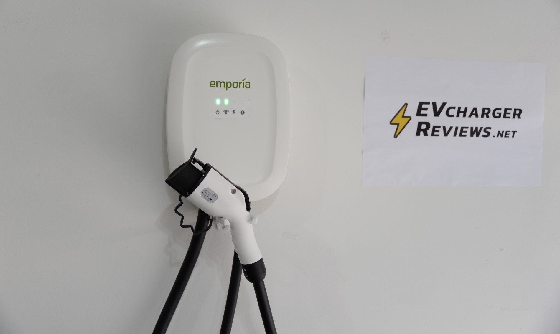 Emporia Energy EV charger with Tesla Model 3