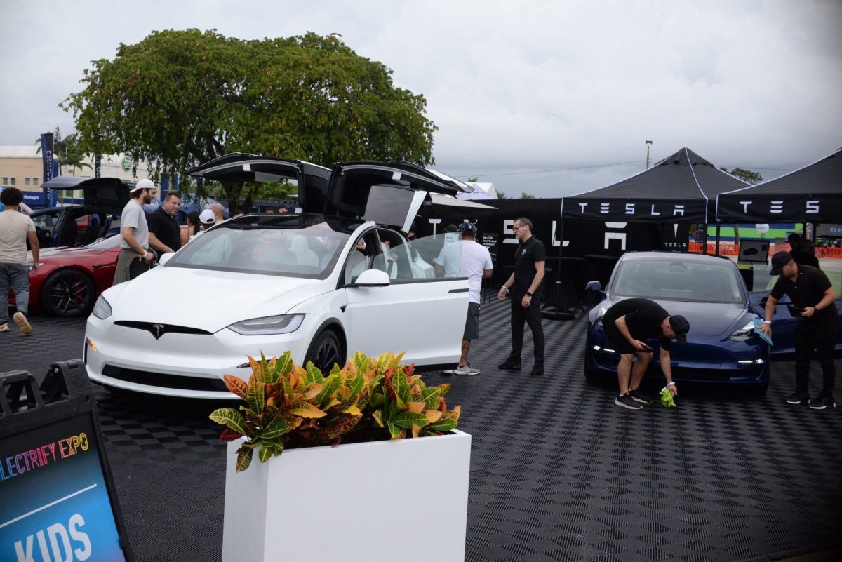 Tesla booth