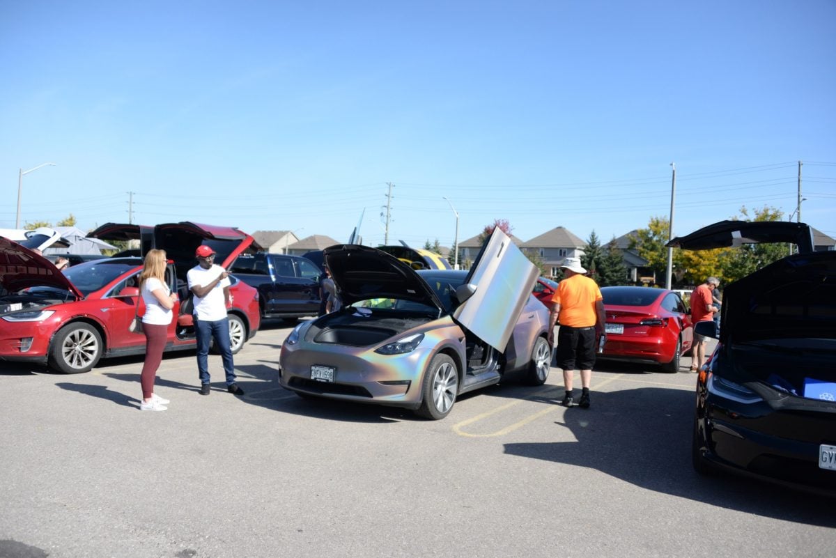 Model Y with rotating doors - National Drive Electric Week