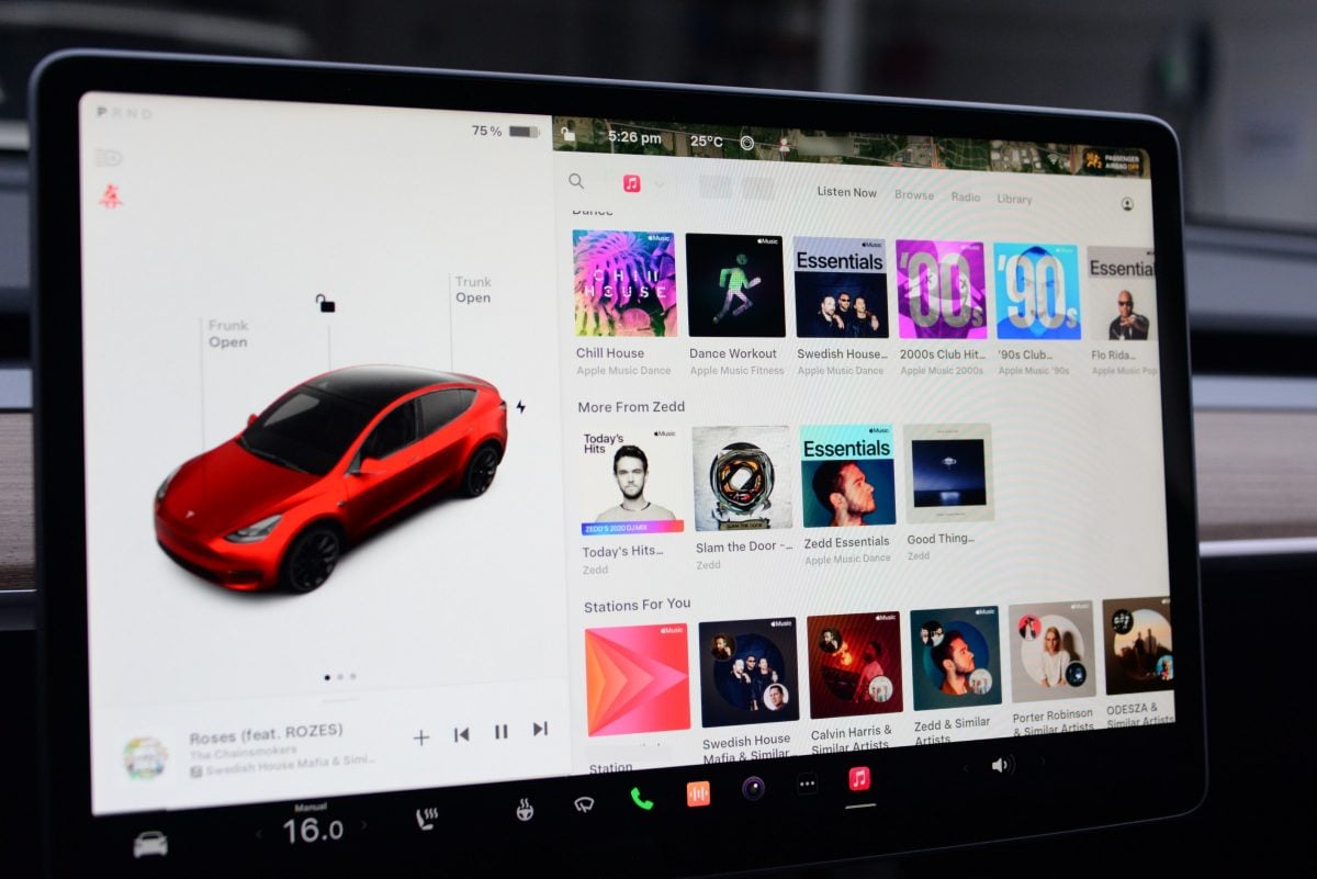 Apple Music app in Tesla