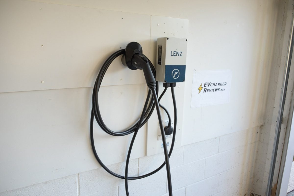 LENZ EV charger Installed on the wall