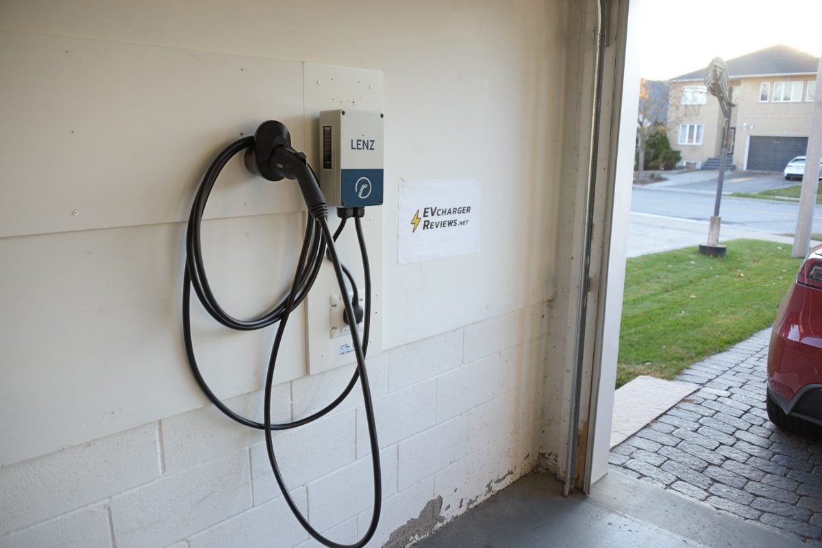 LENZ charger testing in our garage