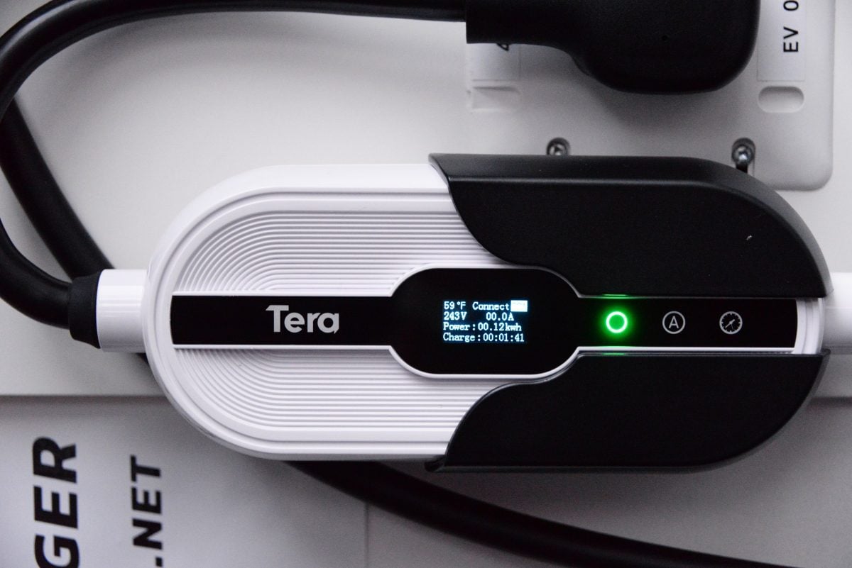 Tera Portable EV charger close up