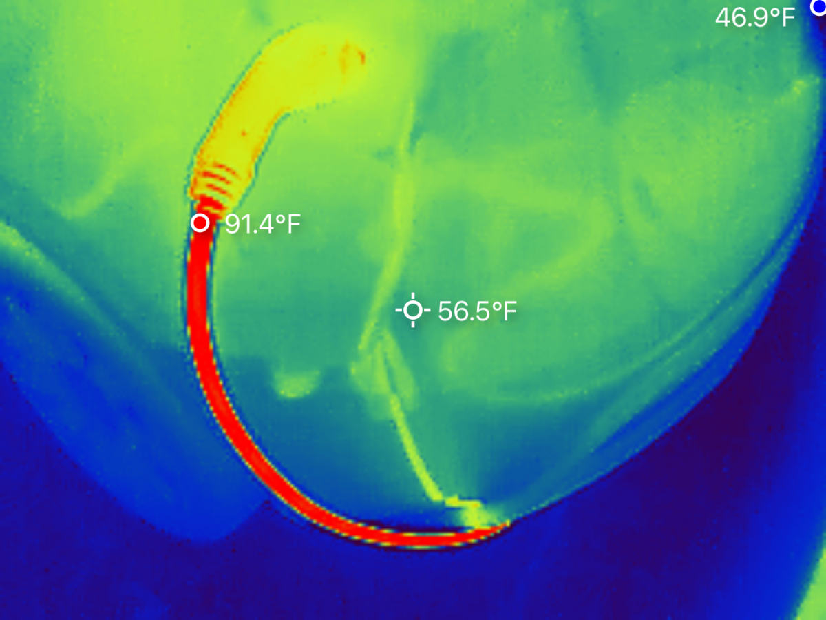 Thermal image of cord performance