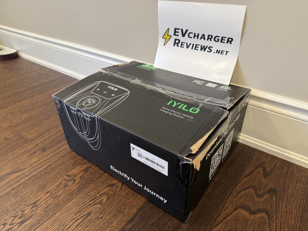 IYILO EV Charger in shipping box