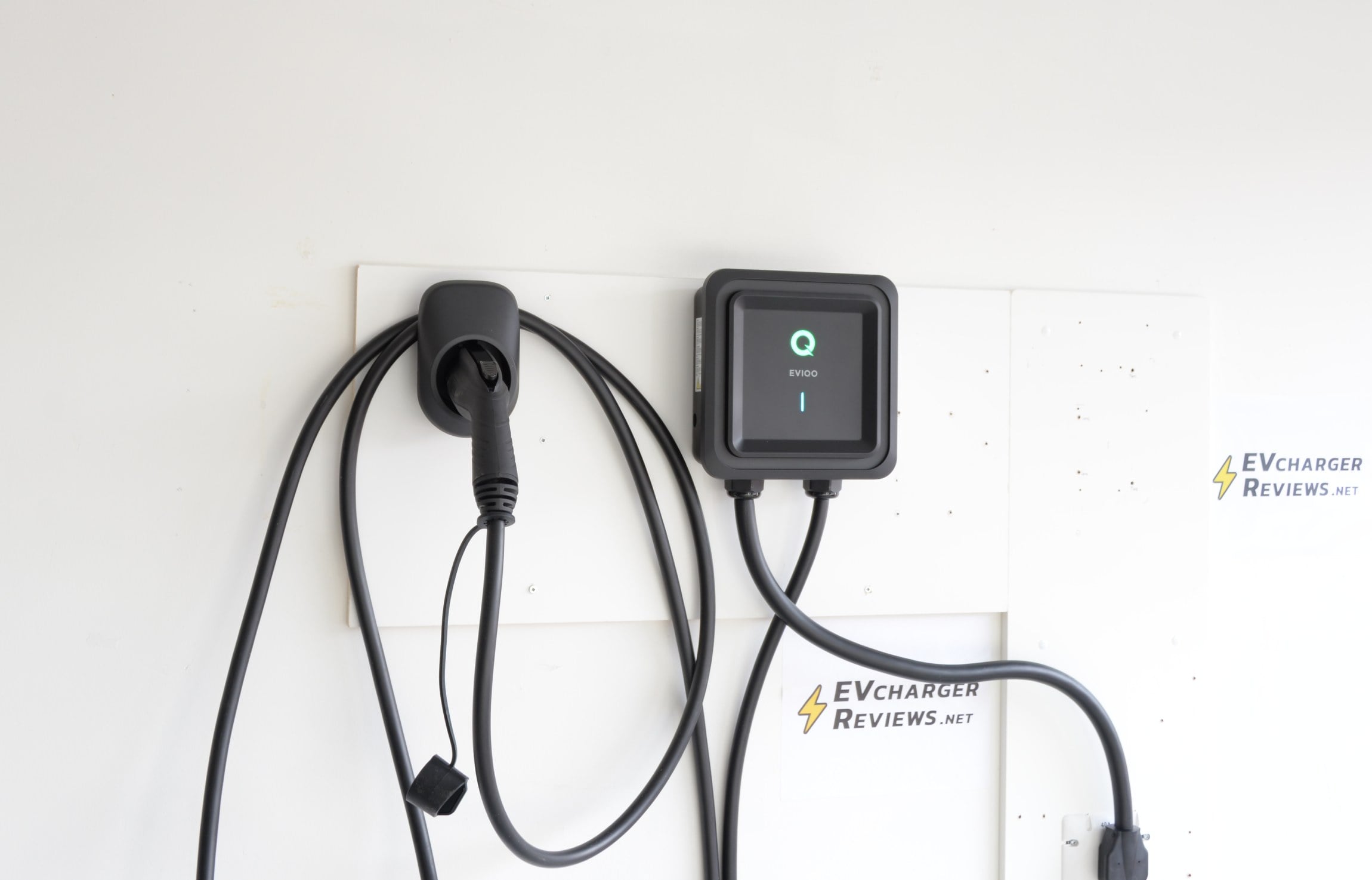 EVIQO Level 2 EV charger and Nissan Leaf